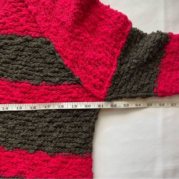 NWOT Free People Pink and Gray Songbird Striped Sweater Size Medium - Picture 13 of 14